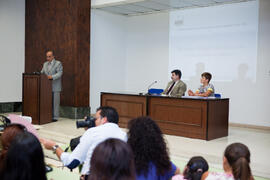 Intervención de Salvador Peláez. Graduación de los alumnos del CIE de la Universidad de Málaga. Centro Internacional de Español. Julio de 2014