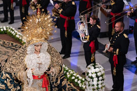 Imagen de María Santísima de la Esperanza en la Casa Hermandad de la Archicofradía del Paso y la Esperanza. Málaga. Marzo de 2021