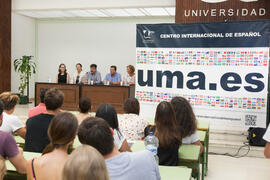 Intervención de Gaspar Garrote. Graduación del alumnado del CIE de la Universidad de Málaga. Centro Internacional de Español. Julio de 2015
