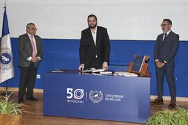 Toma de posesión de Sergio Fortes Rodríguez como profesor titular del Área de Teoría de la Señal y Comunicaciones de la Universidad de Málaga. Toma de posesión de nuevos catedráticos y profesores titulares de la Universidad de Málaga. Paraninfo. Noviembre de 2023