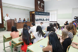 Intervención de Salvador Peláez Santamaría. Graduación del alumnado del CIE de la Universidad de Málaga. Centro Internacional de Español. Junio de 2015