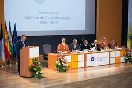 Apertura del Curso Académico 2016/2017 de la Universidad de Málaga. Salón de actos de la Escuela de Ingenierías Industriales. Septiembre de 2016