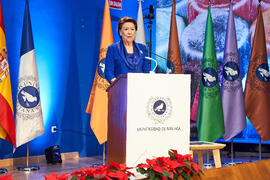 Discurso de Magdalena Álvarez. Entrega de la distinción "Oikonomos" de la Facultad de Ciencias Económicas y Empresariales de la Universidad de Málaga. Paraninfo. Diciembre de 2024