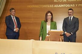 Toma de posesión de Laura Domínguez de la Rosa como nueva Vicerrectora Adjunta de Igualdad de la Universidad de Málaga. Edificio del Rectorado. Abril de 2024