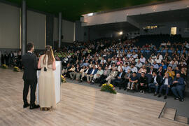 María Guerrero y Guillermo Villalobos presentan la Gala del Deporte Universitario 2018. Escuela Técnica Superior de Ingeniería de Telecomunicaciones. Junio de 2018