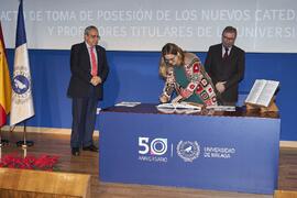 Toma de posesión de María de los Ángeles Gómez de la Torre como catedrática del Área de Química Inorgánica de la Universidad de Málaga. Paraninfo. Diciembre de 2022