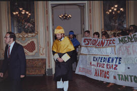 Apertura del Curso Académico 1989/1990 de la Universidad de Málaga. Teatro María Cristina. Octubre de 1989
