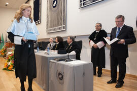 María Chantal Pérez Hernández toma posesión como nueva vicerrectora de Estudios de Grado de la Universidad de Málaga. Paraninfo.  Enero de 2016