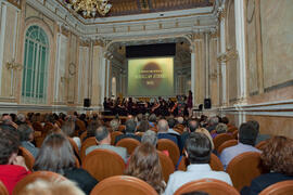 Público asistente a la entrega de medallas del Ateneo. Teatro María Cristina. Abril 2015