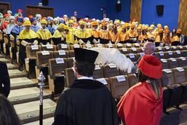 Comitiva académica. Apertura del Curso Académico 2024/2025 de la Universidad de Málaga. Paraninfo. Septiembre de 2024