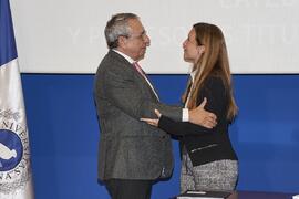 Toma de posesión de Isabel de la Bandera Cascales como profesora titular del Área de Teoría de la Señal y Comunicaciones de la Universidad de Málaga. Toma de posesión de nuevos catedráticos y profesores titulares de la Universidad de Málaga. Paraninfo. Noviembre de 2023