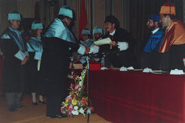 Apertura del Curso Académico 1991/1992 de la Universidad de Málaga. Teatro María Cristina. Octubre de 1991