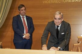 Toma de posesión de Antonio María Lara López como nuevo Subdelegado en materia de Coordinación de Servicios e Inspección de la Universidad de Málaga. Edificio del Rectorado. Abril de 2024