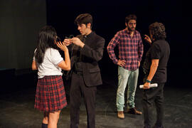 Ensayos para la Gala Inaugural de la XXIV edición de Fancine de la Universidad de Málaga. Teatro Cervantes. Noviembre de 2014