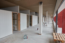 Obras en el interior del nuevo Pabellón de Gobierno. Campus de Teatinos. Abril de 2021