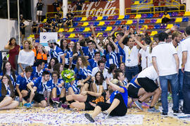 Foto de grupo tras la ceremonia de clausura del Campeonato Europeo Universitario de Balonmano. Antequera. Julio de 2017