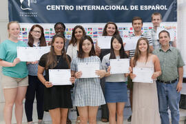 Graduación del alumnado del CIE de la Universidad de Málaga. Centro Internacional de Español. Junio de 2015