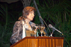 "La Noche del Libro", pregón inaugural de la 39ª Feria del Libro de Málaga. Jardín Botánico-Histórico "La Concepción". Abril de 2009