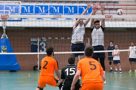 Partido masculino Universidad de Málaga - Universidad de Vigo. Campeonato de España Universitario de Voleibol. Complejo Polideportivo Universitario. Abril de 2018