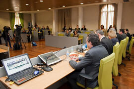Presentación Cupón de la ONCE dedicado a "Andalucía Tech" de la Universidad de Málaga. Rectorado. Enero de 2012
