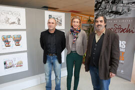 Inauguración de la exposición "Idígoras y Pachi. 50 años de la Facultad de Ciencias Económicas y Empresariales". Facultad de Económicas. Enero de 2016