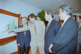 Presentación de los planos de la ampliación del Campus de Teatinos. Julio de 1996. Málaga.