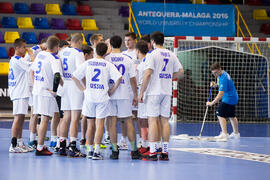Partido Rusia - Egipto. Categoría masculina. Campeonato del Mundo Universitario de Balonmano. Antequera. Julio de 2016