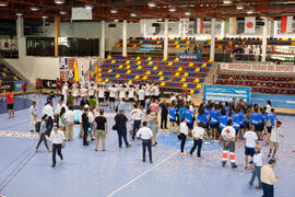 Celebración tras la ceremonia de clausura del Campeonato del Mundo Universitario de Balonmano. Antequera. Julio de 2016
