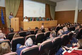 Intervención de Sarah Almagro Vallejo. I Premios del Aula de Economía y Deporte de la Universidad de Málaga. Edificio del Rectorado. Febrero de 2024