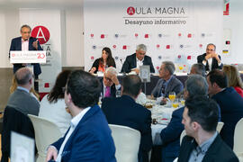 Intervención de José Ángel Narváez. Desayuno Informativo de Aula Magna con motivo de su XX Aniversario. Consejo de Estudios Sociales y Comercio de la Universidad de Málaga. Mayo de 2018