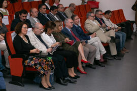 Asistentes a la inauguración de la jornada de celebración del décimo Aniversario de la colaboración de la Universidad de Málaga y la Universidad Nacional de Incheon. Complejo de Estudios Sociales y Comercio. Octubre de 2019