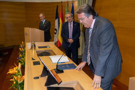 Toma de Posesión de Francisco Javier López Muñoz como Vicerrector de Igualdad, Diversidad y Acción Social de la Universidad de Málaga. Edificio del Rectorado.  Febrero de 2020