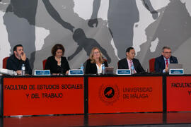 Mesa redonda. Décimo Aniversario de colaboración de la Universidad de Málaga y la Universidad Nacional de Incheon. Complejo de Estudios Sociales y Comercio. Octubre de 2019