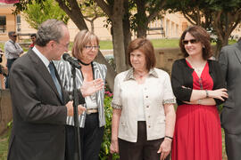 Inauguración de la glorieta "Alejandro Rodríguez Carrión" en el Campus de Teatinos de la Universidad de Málaga. Mayo de 2010