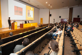 Raúl Sánchez. Presentación del proyecto "Apartamento Tibbaut". V Foro Arquia/Próxima 2016: Futuro Imperfecto. Paraninfo. Octubre de 2016
