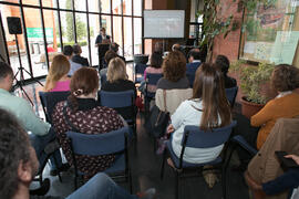 Conferencia "Bibliografía sobre arqueología malagueña en la Universidad de Málaga", de Bartolomé Mora Serrano. Inauguración de las actividades con motivo del Día Internacional del Libro. Biblioteca General. Abril de 2018