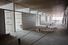 Obras en el interior del nuevo Pabellón de Gobierno. Campus de Teatinos. Abril de 2021