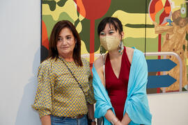 Visitantes de la exposición "Eugenio Chicano Siempre". Museo de Málaga. Junio de 2021