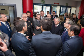 Visita de José Antonio Nieto, Secretario de Estado de Seguridad, a Aeorum. Edificio de Institutos Universitarios. Febrero de 2017