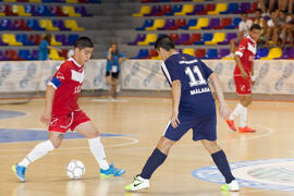 Partido clasificatorio entre Club Deportivo UMA Antequera y Universidad de Géneve de Suiza. IX Campeonato de Europa Universitario de Fútbol Sala. Antequera. Julio de 2013