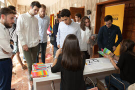 Entrega de acreditaciones. V Foro Arquia/Próxima 2016: Futuro Imperfecto. Paraninfo. Octubre de 2016