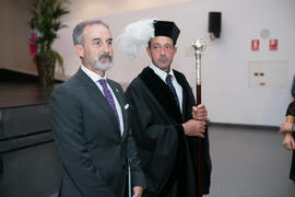 Miguel Porras momentos previos a la Apertura del Curso Académico 2018/2019 de la Universidad de Málaga. Complejo de Estudios Sociales y de Comercio. Septiembre de 2018