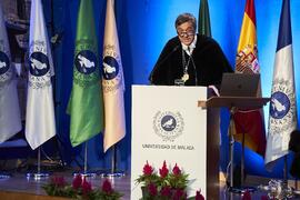 Teodomiro López Navarrete. Apertura del Curso Académico 2024/2025 de la Universidad de Málaga. Paraninfo. Septiembre de 2024