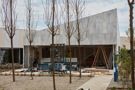 Obras del nuevo Pabellón de Gobierno. Campus de Teatinos. Abril de 2021