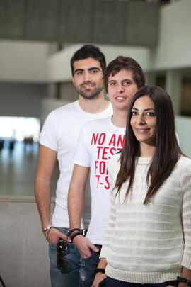 Retrato de alumnos para una portada de revista. Facultad de Comercio y Gestión. Marzo de 2012
