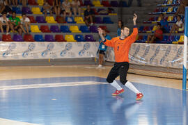 Juan Carlos Llamas. Partido clasificatorio entre Club Deportivo UMA Antequera y Universidad de Géneve de Suiza. IX Campeonato de Europa Universitario de Fútbol Sala. Antequera. Julio de 2013