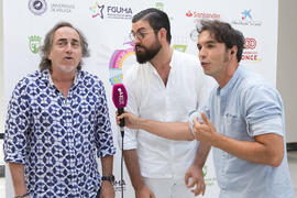 Manu Sánchez y Selu García Cossío. Curso "30 años de Carnaval de Cádiz, máximo exponente del humor crítico" . Cursos de Verano de la Universidad de Málaga. Vélez-Málaga. Julio de 2019