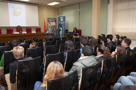 Jesús Molina Gómez en la inauguración del VII Reto Gestalentum 20x10. Facultad de Ciencias Económicas y Empresariales. Marzo 2016