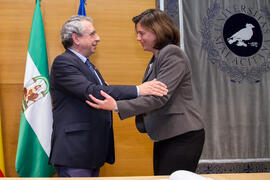 Toma de Posesión de Araceli Castillo Garriga como nueva profesora titular del Departamento de Biología Celular, Genética y Fisiología de la Universidad de Málaga. Edificio del Rectorado. Febrero de 2018