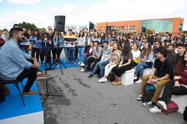 Taller literario con Rayden. II Día del Estudiante. Campus de Teatinos. Octubre de 2018
